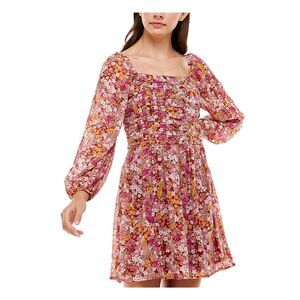CRYSTAL DOLLS Womens Brown Bodice Chiffon Lined Short Dress XS